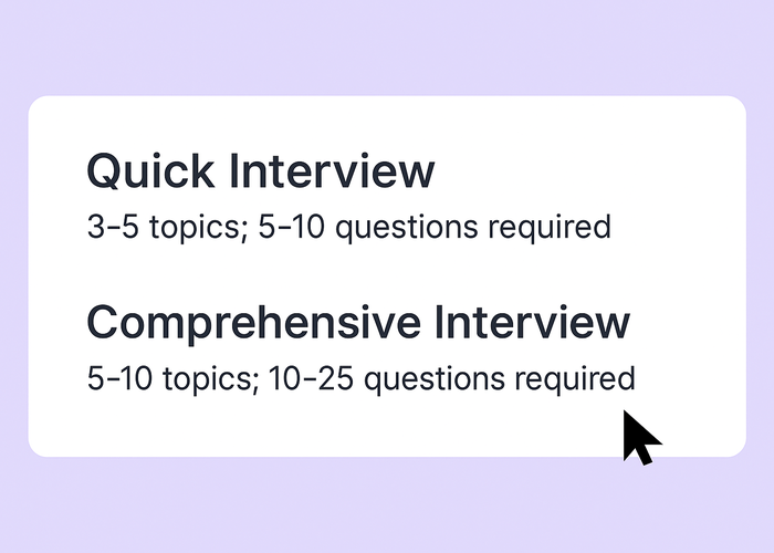 Choose your interview type's thumbnail