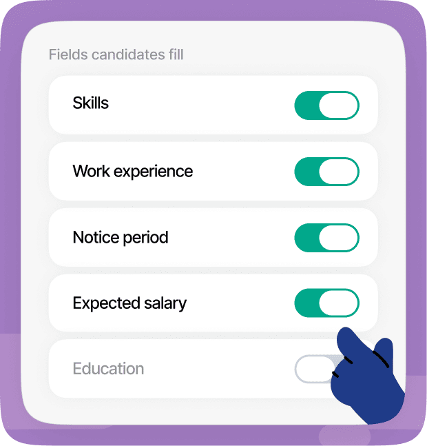 Application form: Recruiter view