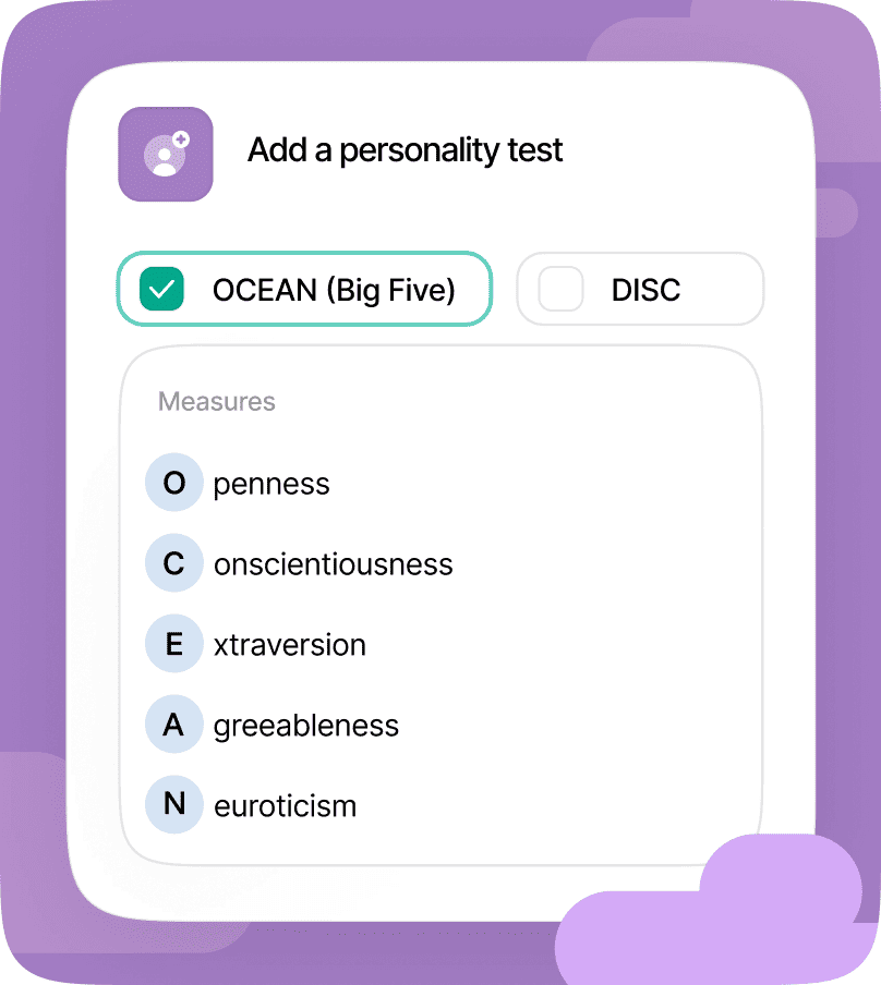 Psychometric: Recruiter view